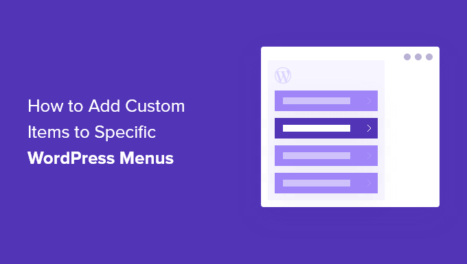 Aggiunta di elementi personalizzati ai menu di WordPress Adding custom items to WordPress menus