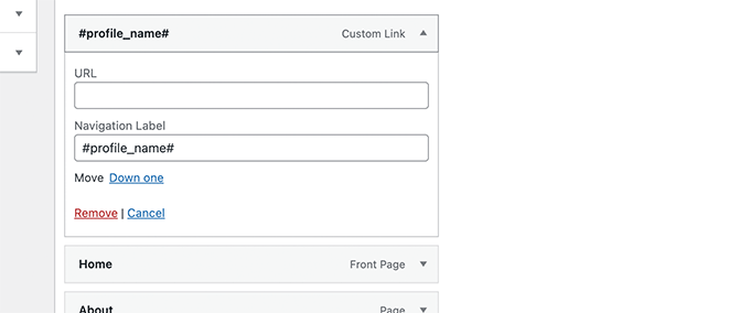 Aggiungi un tag speciale a una voce di menu Add special tag to a menu item