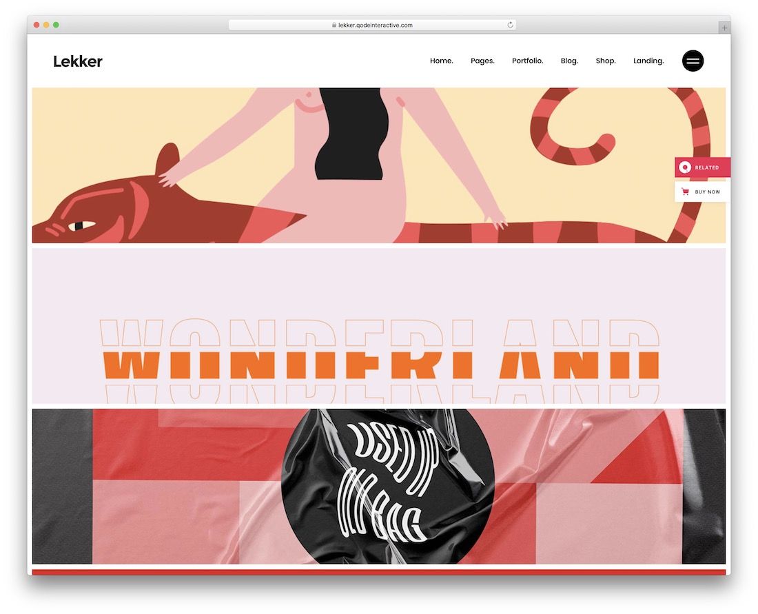 lekker 아름다운 WordPress 테마