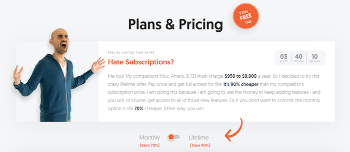 Ubersuggest Tips - 它比競爭對手的替代品便宜 70-90% Ubersuggest tips - It's 70-90% cheaper than competitor alternatives