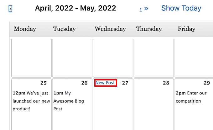 nuevo-post-calendario How to create a new post in the Editorial Calendar