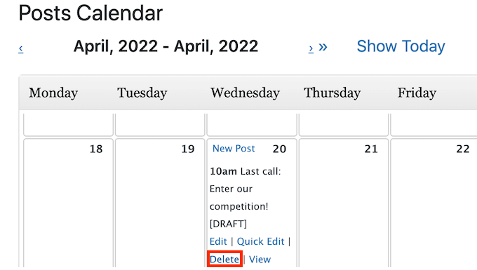 editar-calendario-borrar How to remove a post from the WordPress bulk schedule