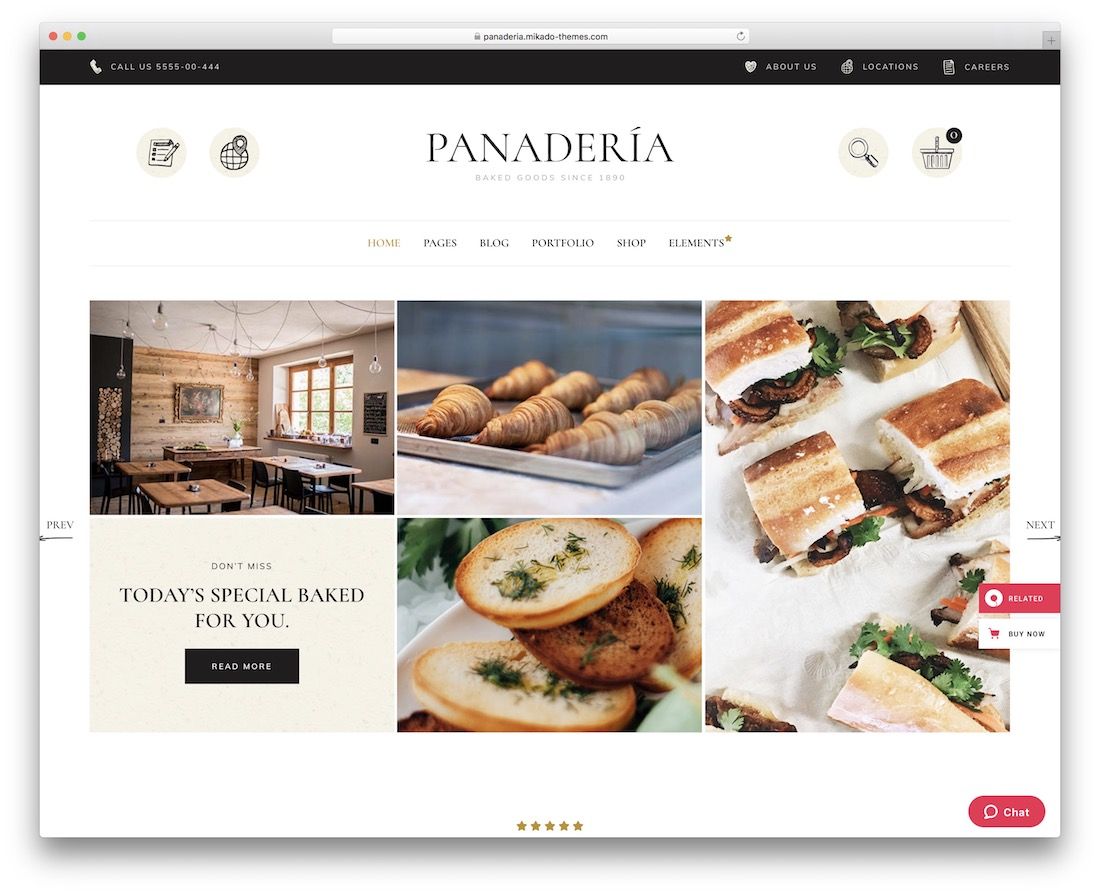 panaderia tema wordpress para panaderías