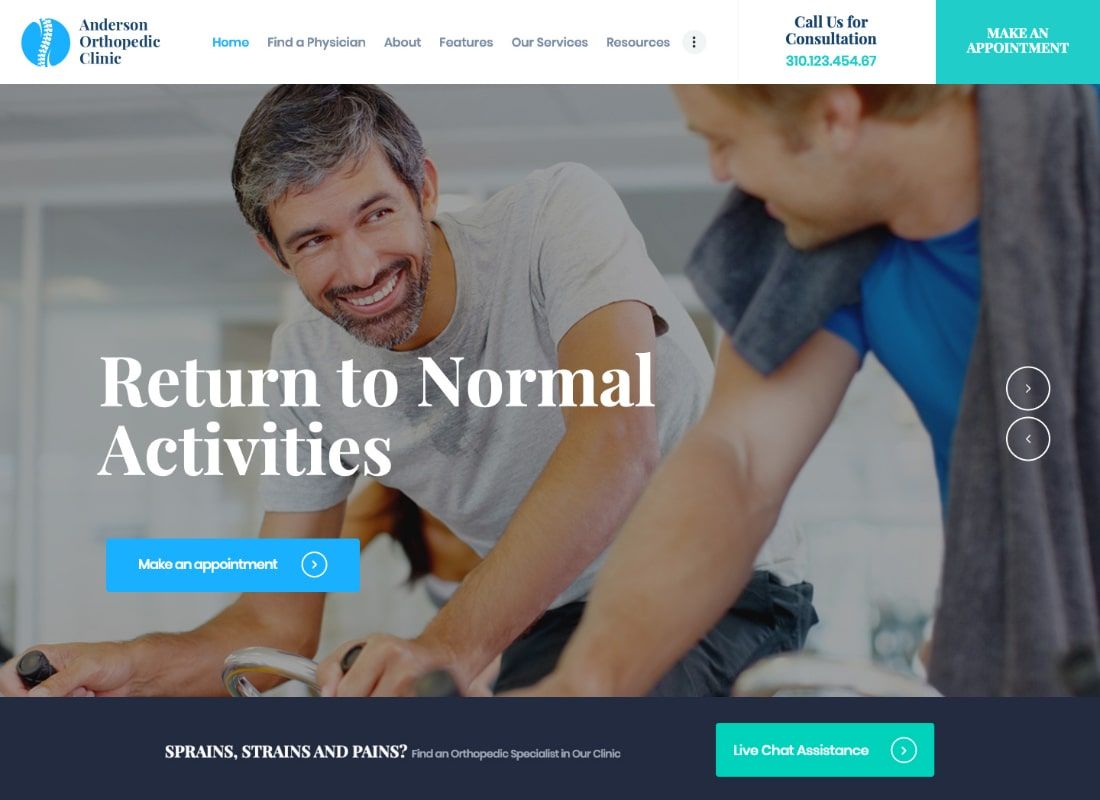 Anderson | Tema WordPress Klinik Ortopedi & Pusat Medis