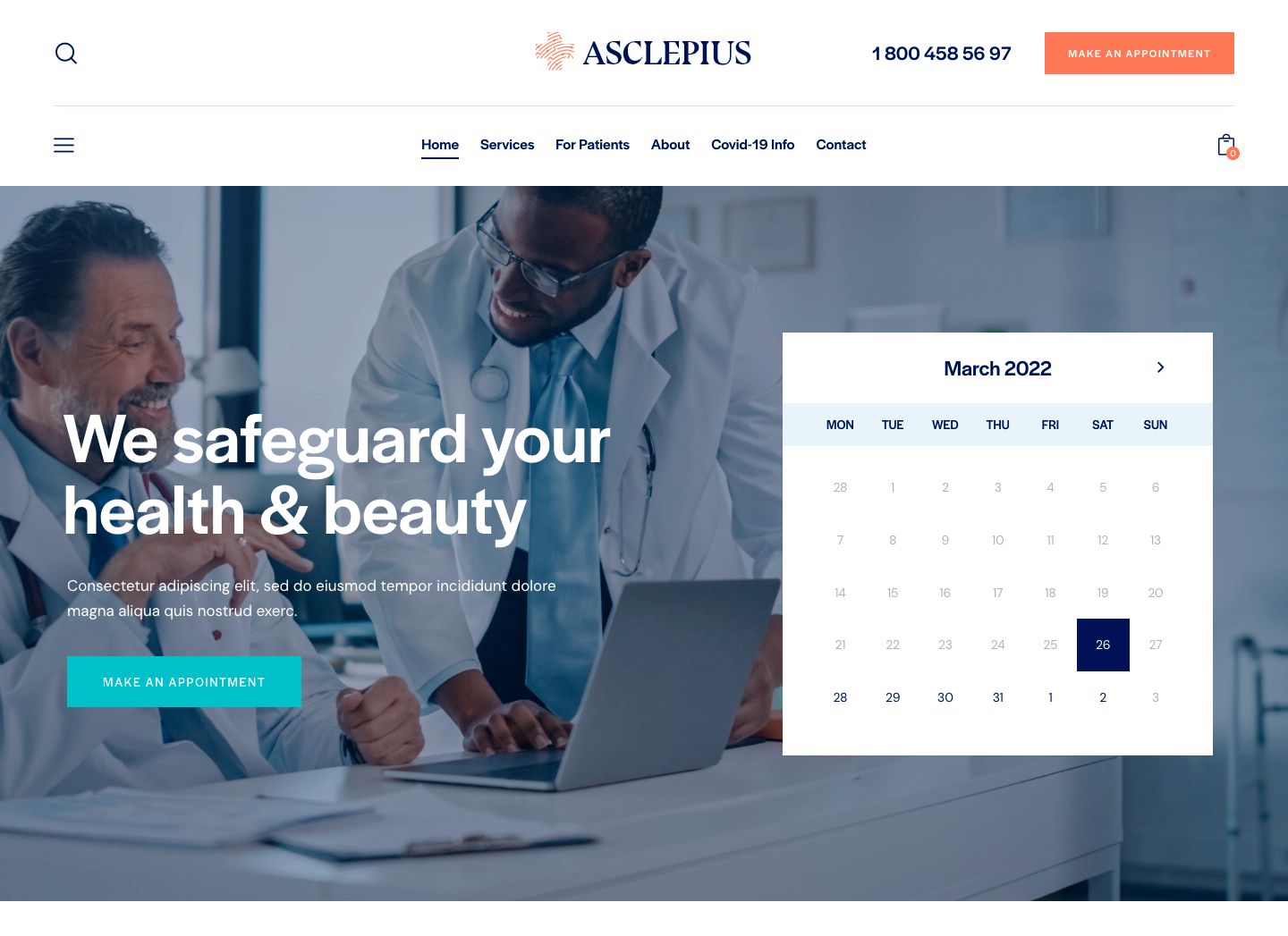 Asclepius - Tema WordPress Dokter, Medis & Perawatan Kesehatan