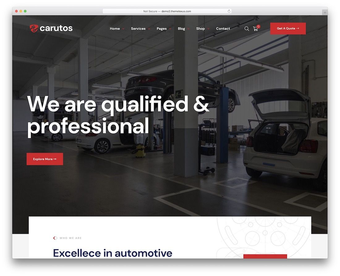 carutos 汽車服務 wordpress 主題
