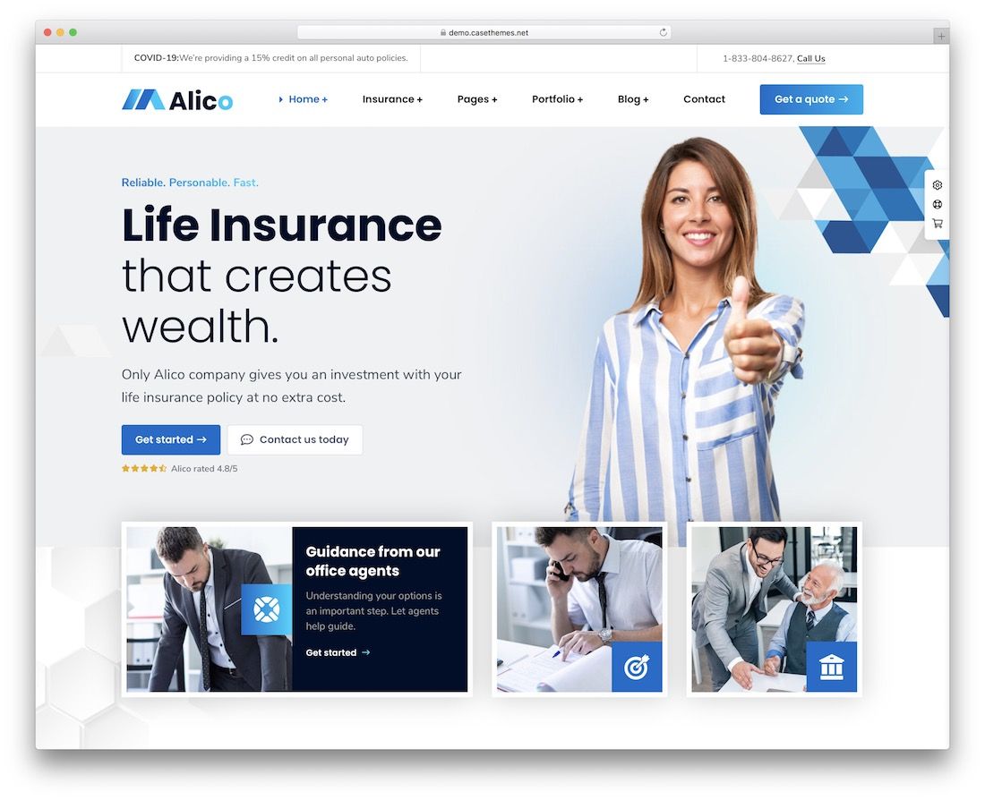 tema asuransi alico wordpress