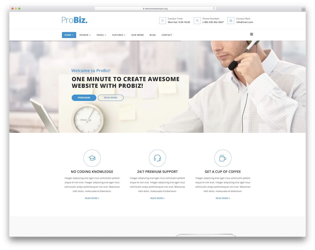 plantilla de portafolio joomla responsivo de probiz