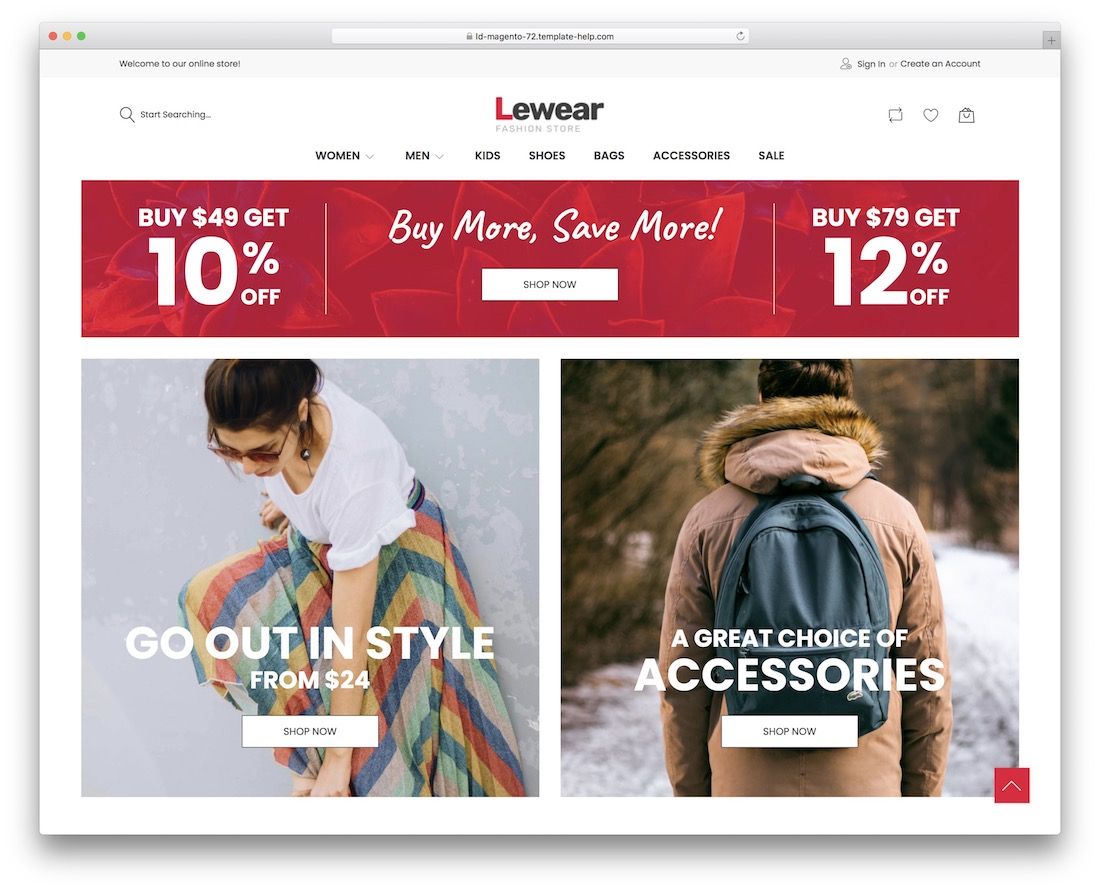 lewear tema busana magento