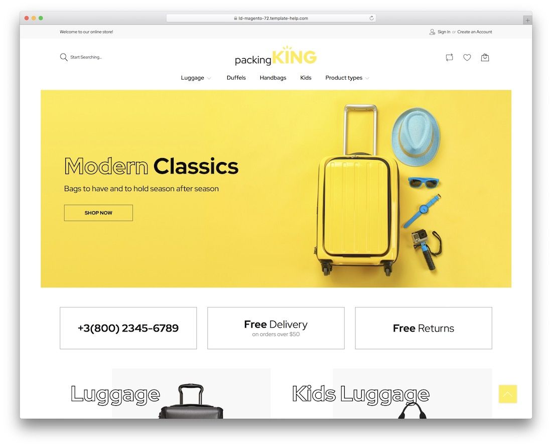 pengepakan tema mode magento