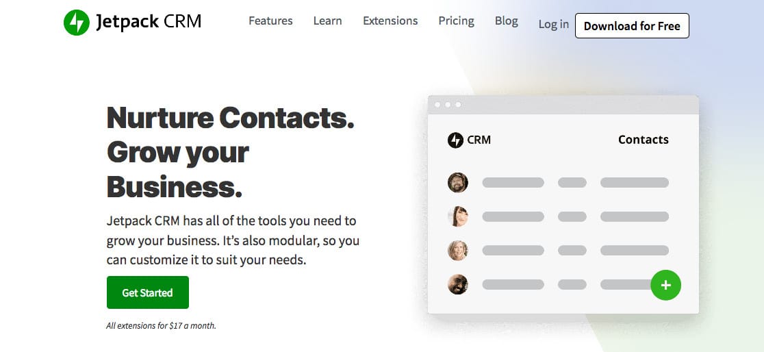 Jetpack CRM 主页