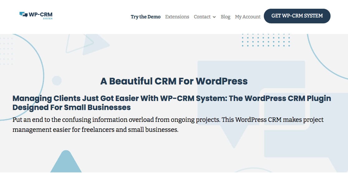 WP CRM 主页
