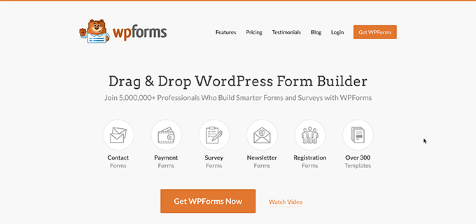 WPFormsのWebサイト