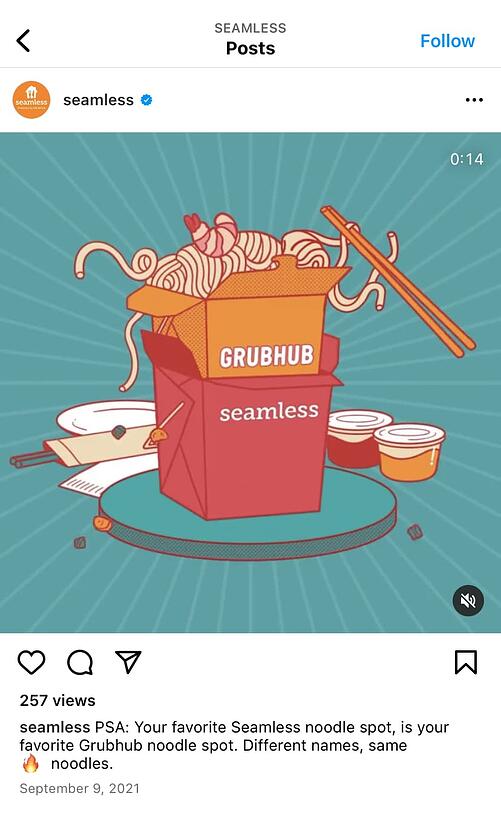 примеры интегрированных медиапланов: бесшовный и grubhub