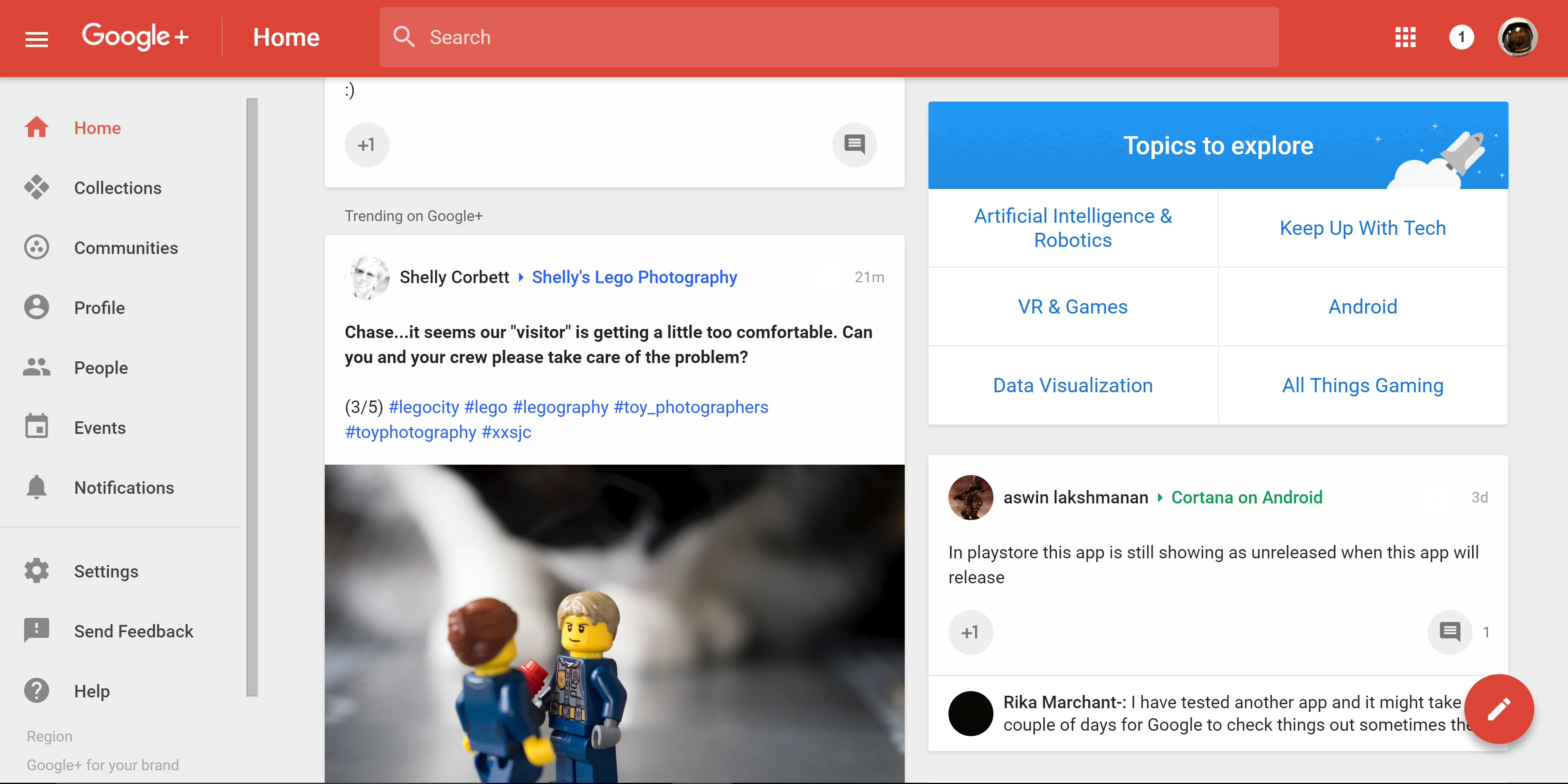 قناة الوسائط الاجتماعية الموقوفة: google +