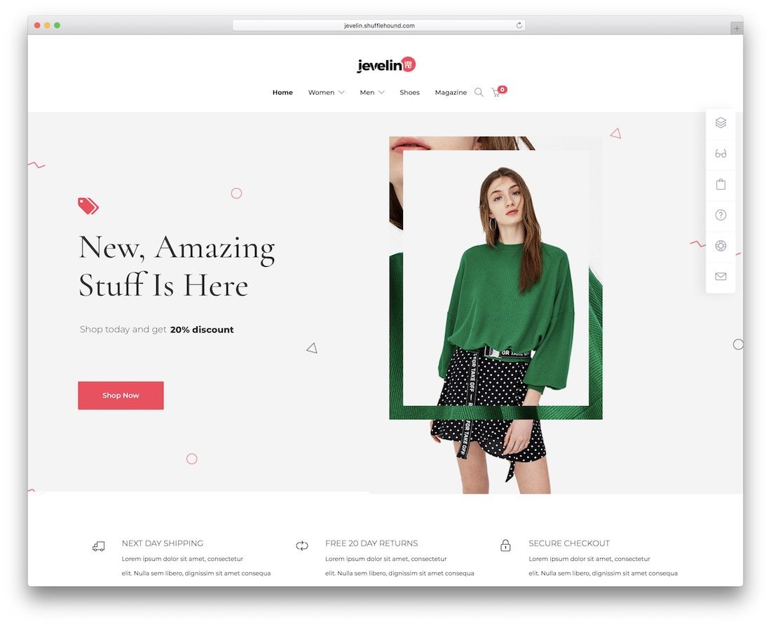 temă de comerț electronic de moda jevelin