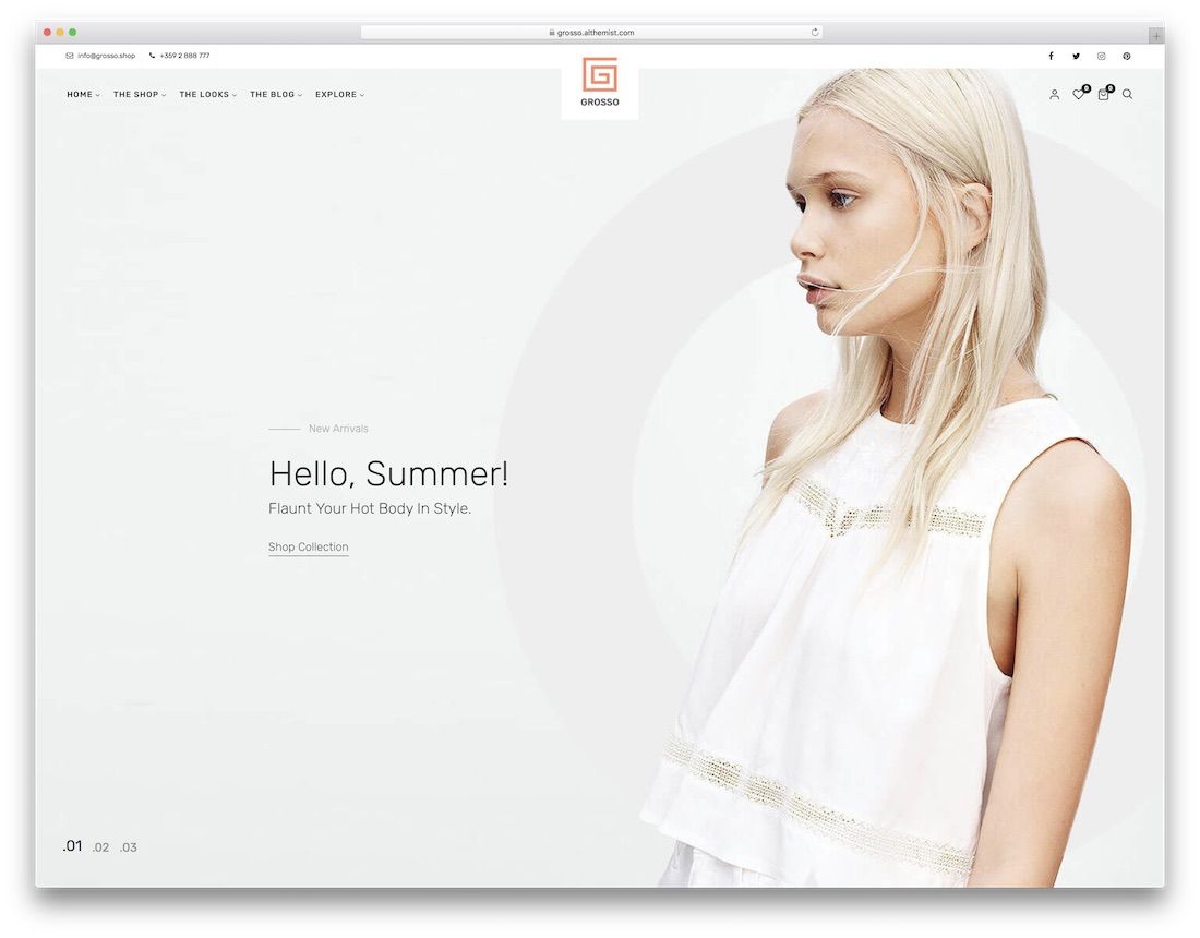 tema de comerț electronic grosso fashion
