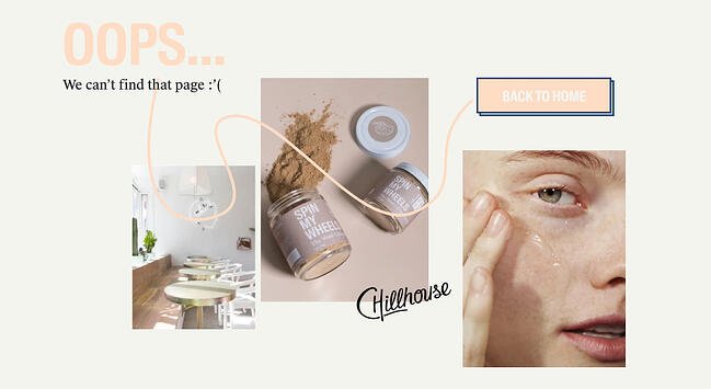 Esempio di pagina di errore 404 dal sito chillhouse
