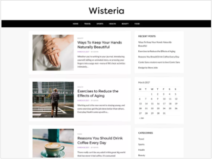 Glyzinie - Blogging WordPress Theme