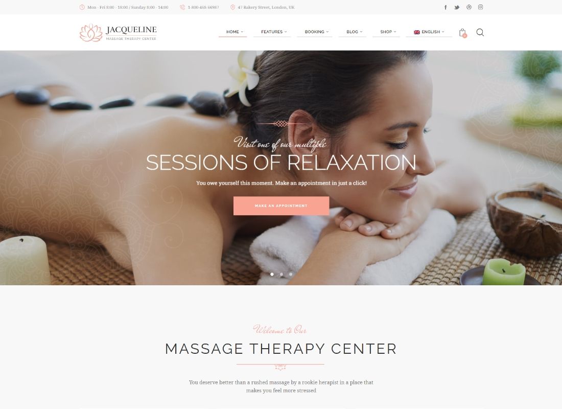 Jacqueline | Tema + Elementor Spa & Pijat Salon Kecantikan WordPress