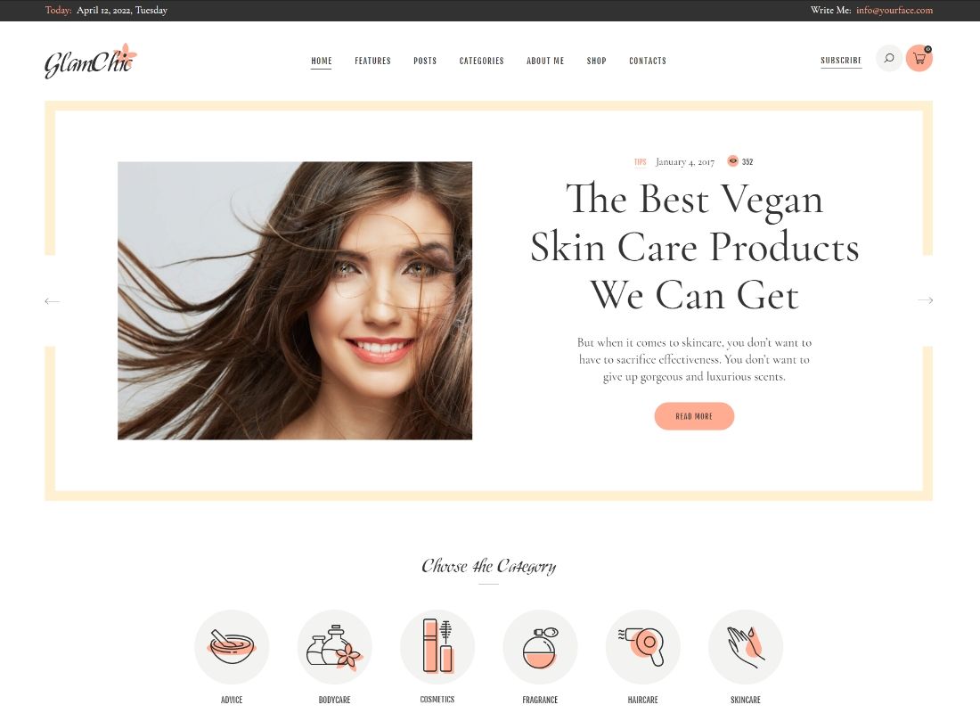 GlamChic | Blog Kecantikan & Tema WordPress Majalah Online