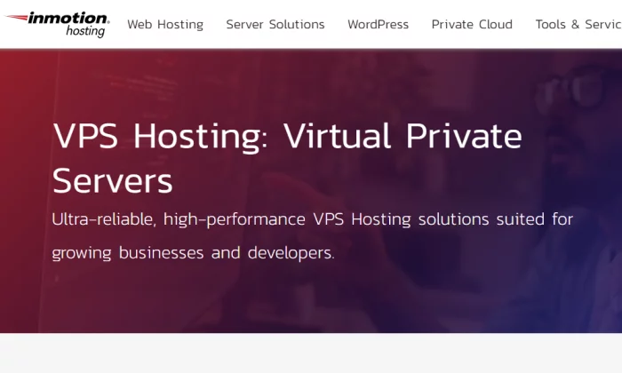 최고의 VPS 호스팅을 위한 InMotion 호스팅 시작 페이지