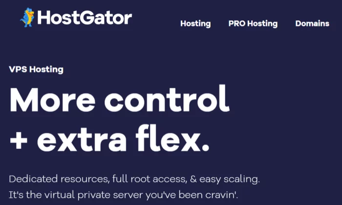 최고의 VPS 호스팅을 위한 HostGator 스플래시
