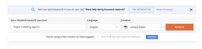 기업용 온라인 광고 - Ubersuggest 키워드 사용 Online Advertising for Business - Using Ubersuggest Keywords