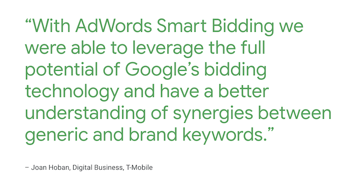 기업용 온라인 광고 - T 모바일 스마트 비딩 견적서 Online Advertising for Business - T Mobile Smart Bidding Quote