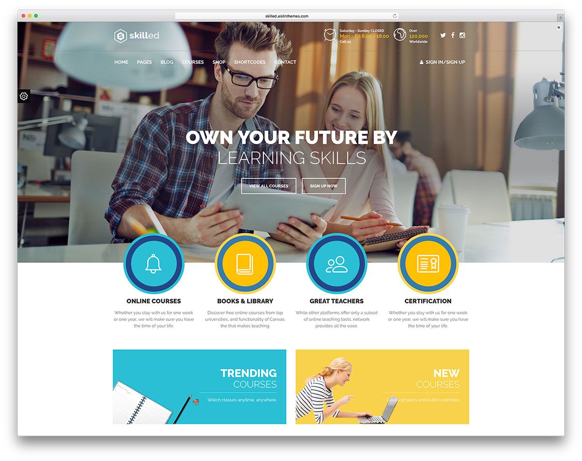 Skilled-creative-online-course-website-template