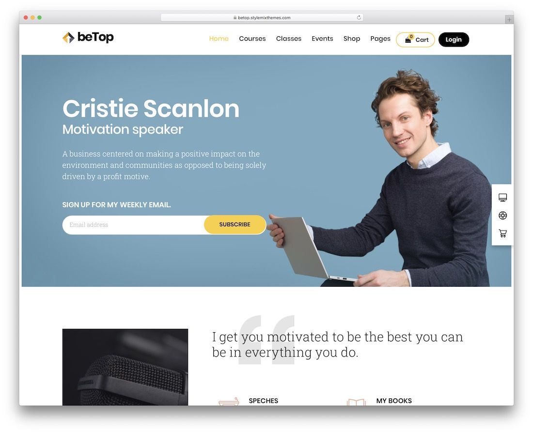 betop 교육 워드프레스 테마
