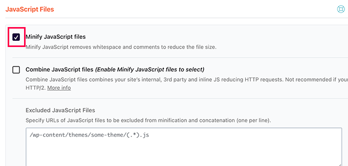 WP Rocket minimise les fichiers JavaScript WP Rocket minify JavaScript files