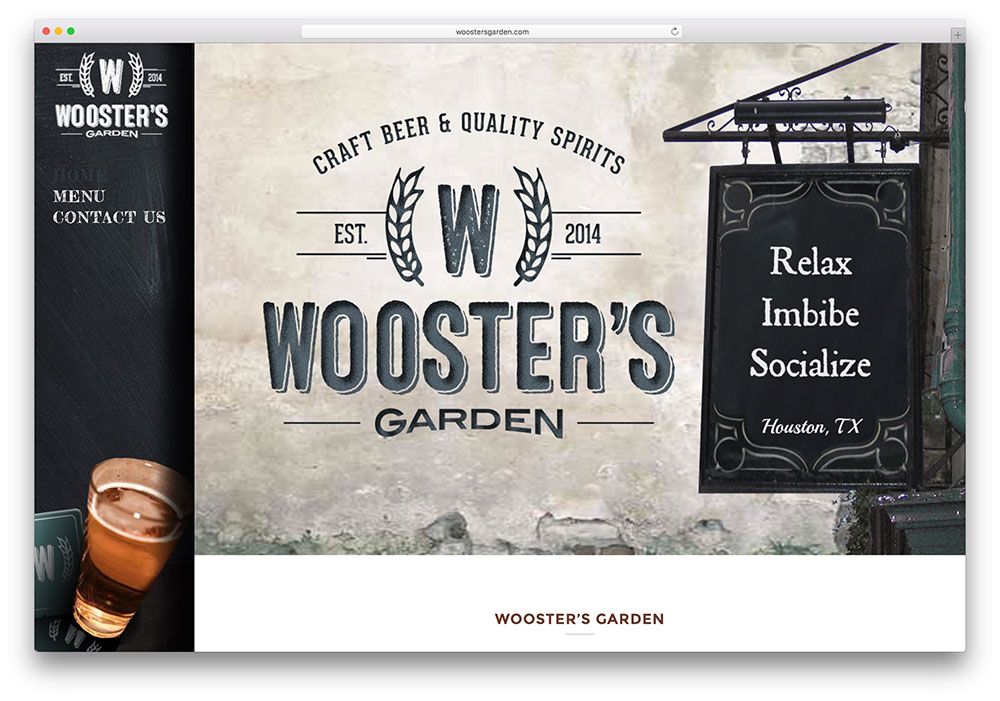 woostersgarden 复古风格的 wordpress 网站