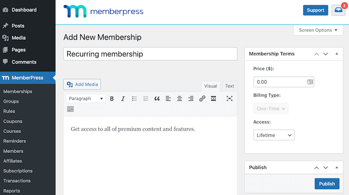 向 MemberPress 添加新成员