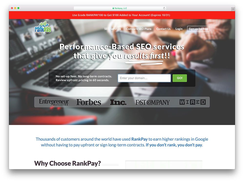 rankpay-seo-service-wordpress-avada 示例