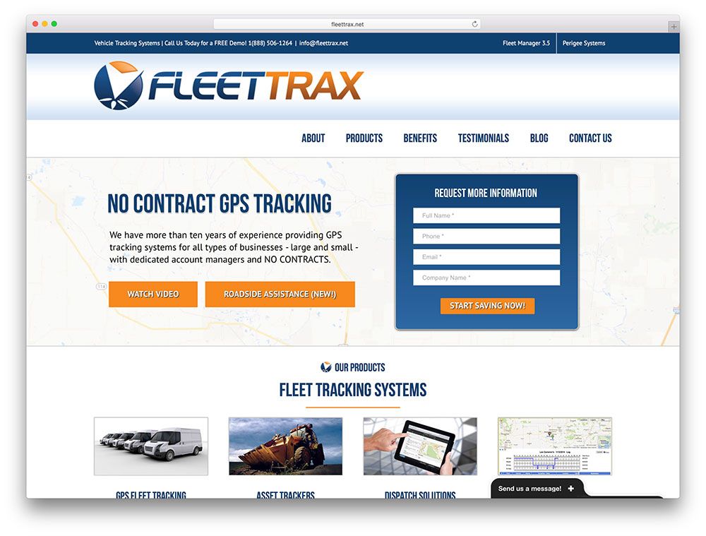 基于fleettrax-avada的运输网站
