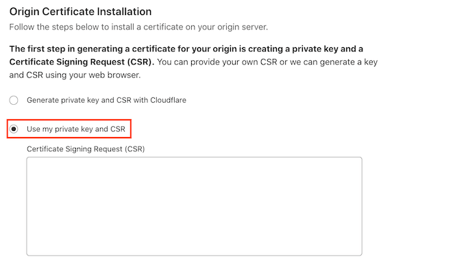 创建私钥 Creating a private key