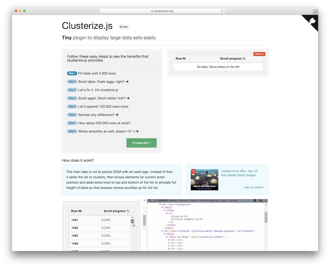 clusteriser le plugin js jquery