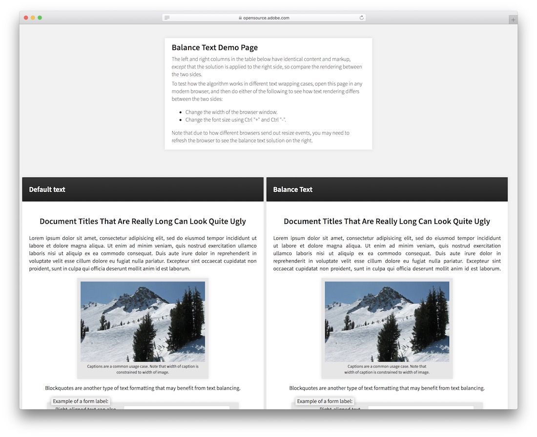 équilibrer le texte plugin jquery