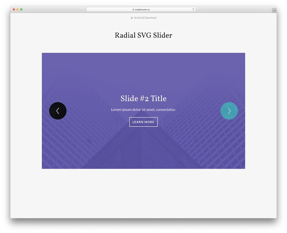 curseur svg radial