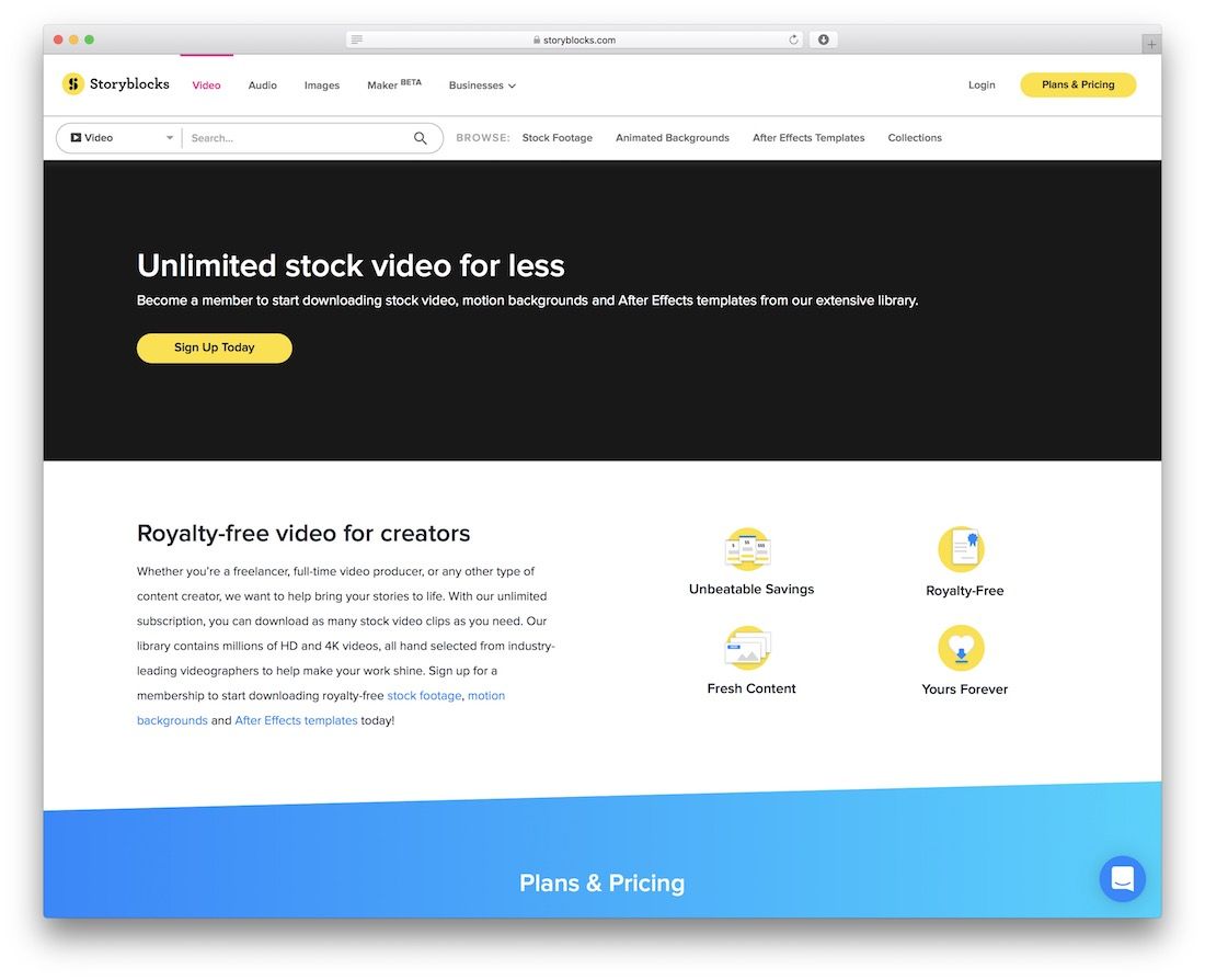 videoblocks 免費股票視頻網站