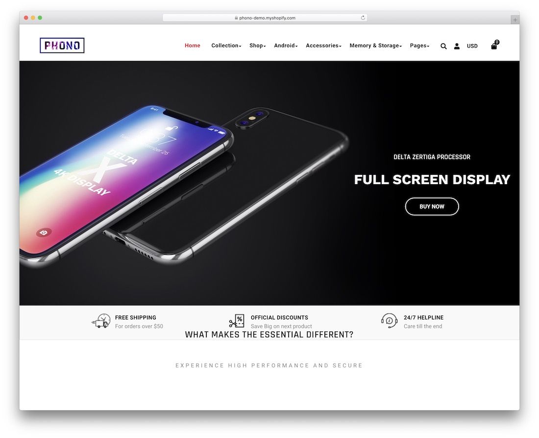 tema de paralaxe phono shopify
