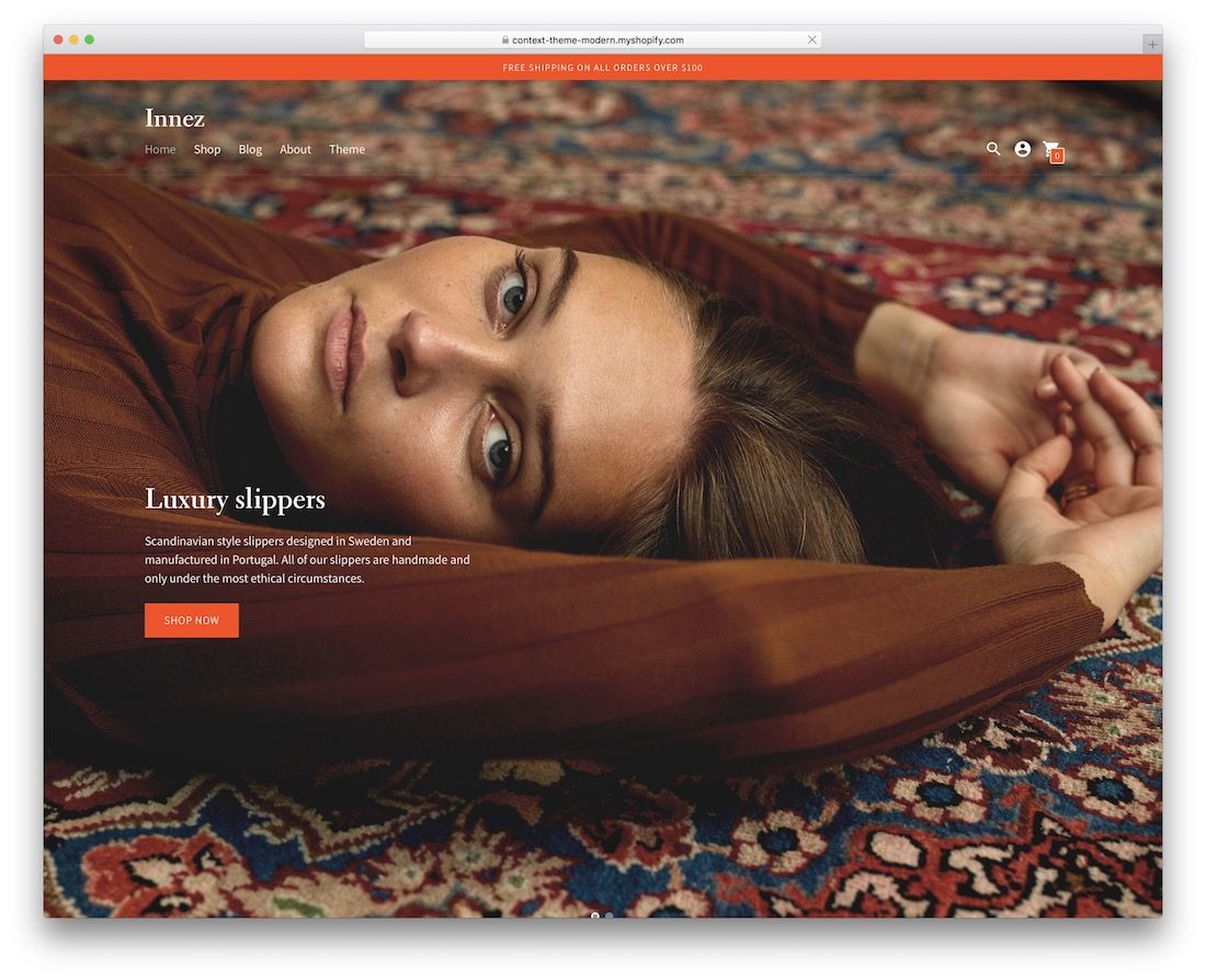 tema boutique de contexto shopify