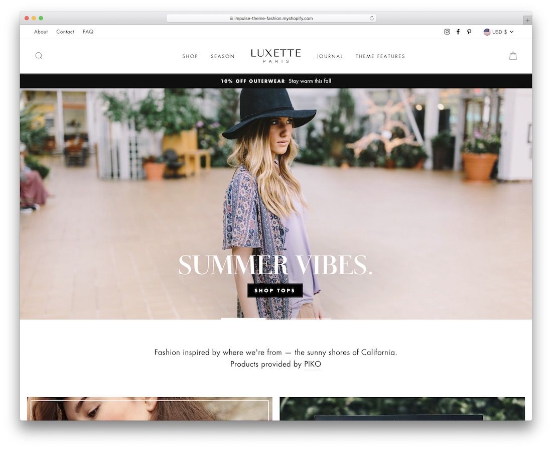 tema shopify boutique de impulso