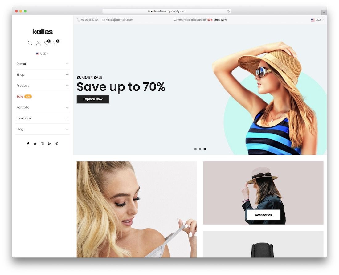 tema shopify da boutique kalles