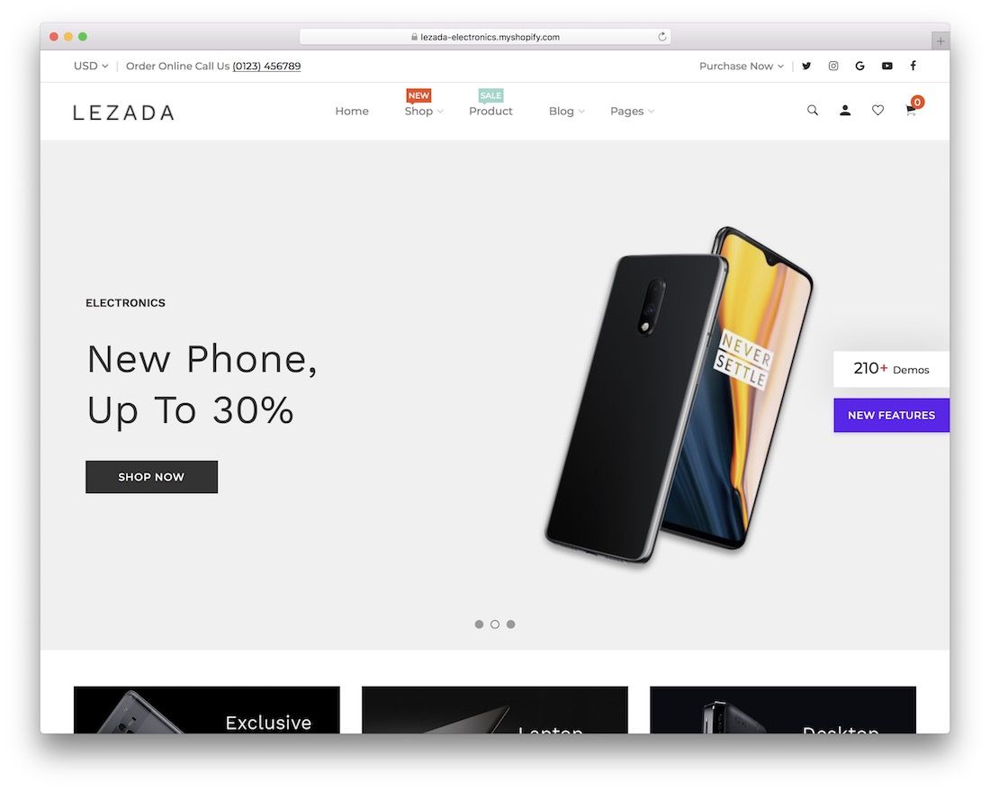 lezada موضوع التكنولوجيا shopify