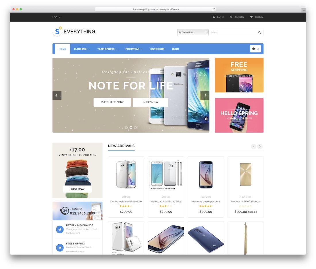 كل شيء shopify موضوع التكنولوجيا