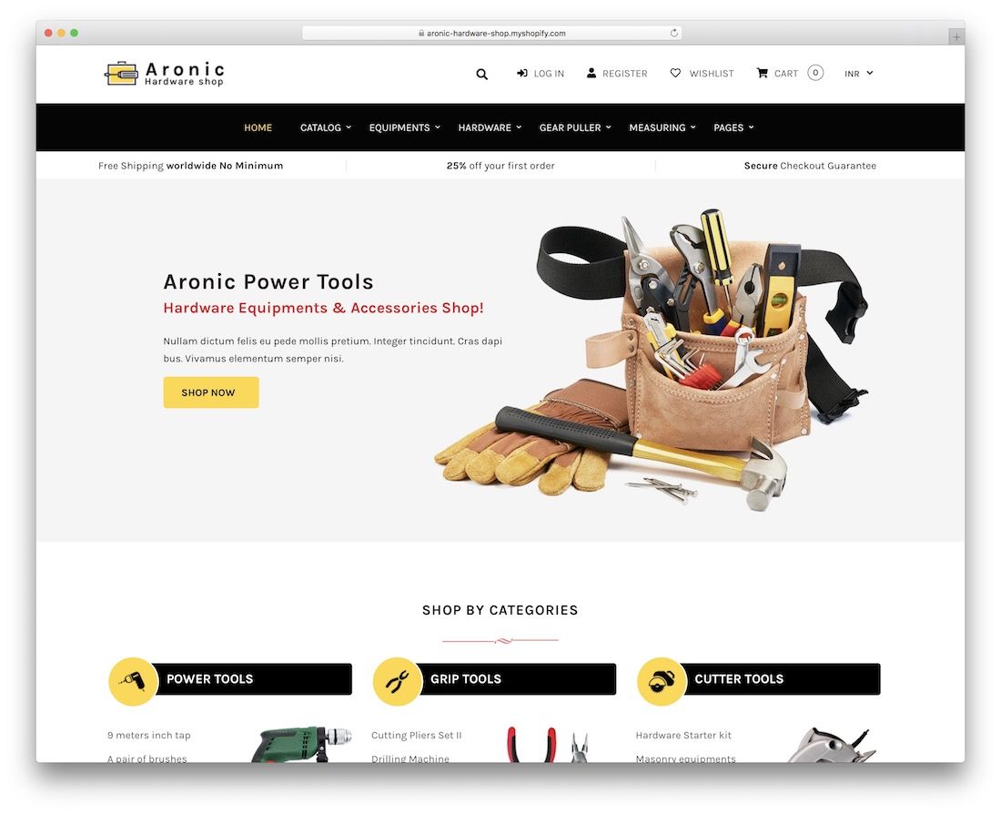 aronic shopify موضوع التكنولوجيا