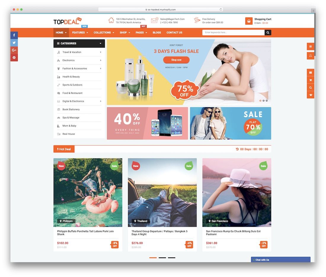 topdeal موضوع التكنولوجيا shopify