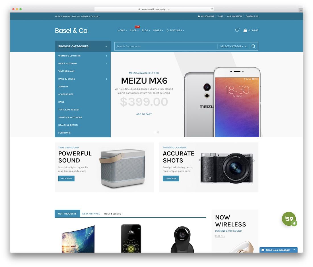 بازل تكنولوجيا shopify موضوع